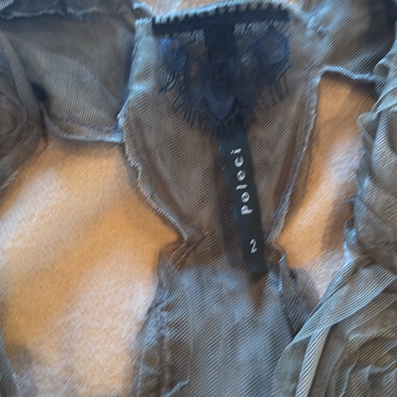 Poleci tank with embellishment aroundd neck.  Size small (2).  Grey. - Picture 2 of 6